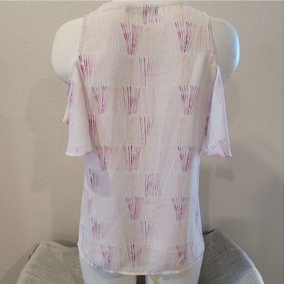 PETITE Ivanka Trump Cold Shoulder Blouse - Picture 2 of 7